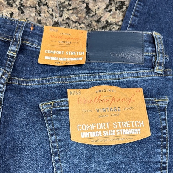 Weatherproof Vintage Slim Straight  Comfort Fit Jeans NWT 34/30 - Picture 10 of 12